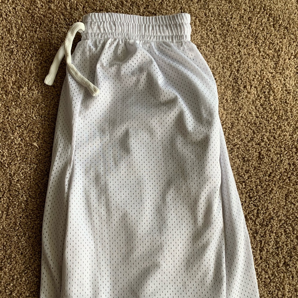 Mens white gym shorts